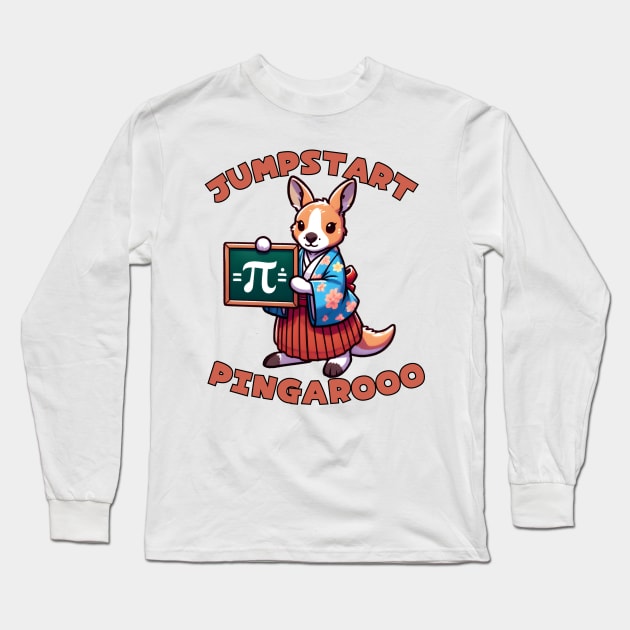 Pi day kangaroo Long Sleeve T-Shirt by Japanese Fever